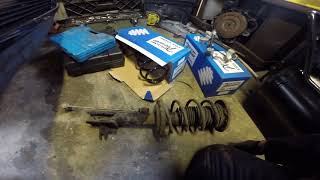 2004 Vauxhall Vectra C Part 4  Front spring replacement [upl. by Grizel898]