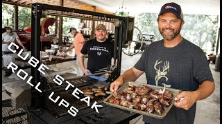 EASY CUBE STEAK ROLL UPS VENISON Grilling Tips [upl. by Afatsum415]