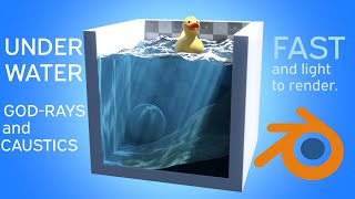 UNDERWATER GODRAYS AND CAUSTICS IN BLENDER FAST  TUTORIAL [upl. by Cadmann]