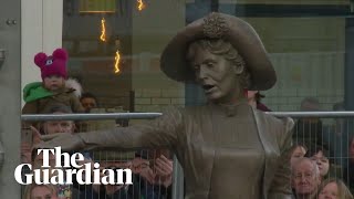 Emmeline Pankhurst statue unveiled in Manchester [upl. by Eidua]