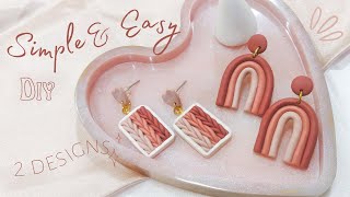 DIY polymer clay earrings easy [upl. by Lillywhite]