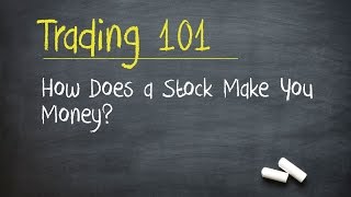 Trading 101 How Does a Stock Make You Money [upl. by Warrick249]