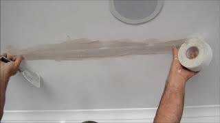 Crack in Plaster Ceiling Repair [upl. by Siraval]