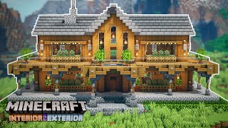 Minecraft Interior amp Exterior Spruce Mansion TwoPlayer Survival House [upl. by Delwyn]