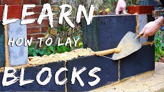 HOW TO LAY BLOCKS Bricklaying for beginners EP13 [upl. by Ehud197]