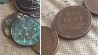 GENTLY clean “potentially valuable” coins so you can read the date treasure hunting tips [upl. by Assirehc]