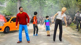 GTA 5  NORMAL FAMILY in a ZOMBIE Outbreak [upl. by Adnorrehs]