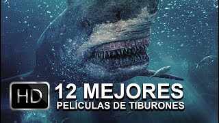 Las 12 mejores películas de TIBURONES [upl. by Blunt756]