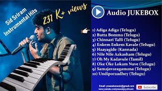 Sid Sriram instrumental music collection  Telugu Tamil Instrumental  Sid Sriram Piano HIts [upl. by Ohploda]