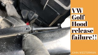 VW hood opening procedure when the hood release fails [upl. by Garda]