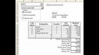 Comment créer une facture sur excel rapide [upl. by Ientruoc]