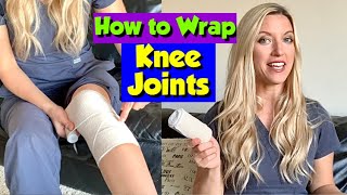 How to Wrap a Knee Joint with an Elastic Bandage  Nursing Skill Tutorial [upl. by Enyamert]