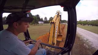 Backhoe Digging A Ditch [upl. by Palmore765]