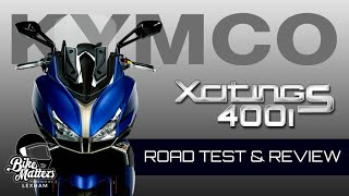 Kymco Xciting S 400i Maxi Scooter Road Test and Review [upl. by Aticilef276]