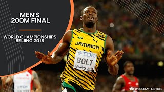 Mens 200m Final  World Athletics Championships Beijing 2015 [upl. by Anavahs]