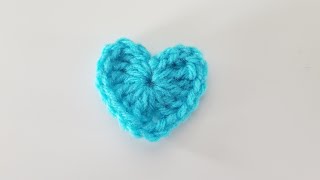 How to Crochet a HEART mini size  For Absolute Beginners [upl. by Egiedan271]