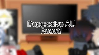 Depressive Ink Au reacts  Sans Aus  read description [upl. by Norab]