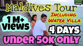 Maldives cheapest tour  Best amp cheap water villa  Budget trip in 50k  Ghumi Ghumi Vlog [upl. by Uwton105]