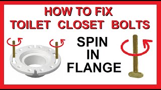 How to fix a Toilet Closet Bolt Anchor Bolt that Spins in the Closet Flange  2 Ways [upl. by Ayotnom]