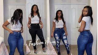 Fashion Nova Jeans Try On Haul [upl. by Halette]