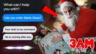 SIRI ORDERING SANTA CLAUS USING SIRI AT 3 AM ACTUALLY WORKED [upl. by Lawton363]