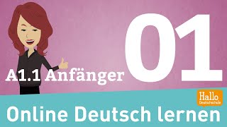 Online Deutsch lernen  A11 Anfänger  sich vorstellen  das Alphabet  die Zahlen  Aussprache [upl. by Ahtebbat]