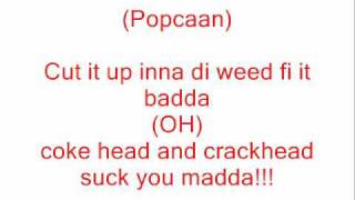 Vybz Kartel Ft Popcaan  Hot Grabba LYRICS [upl. by Cornwell473]