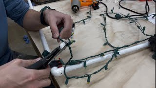 How to Shorten and Solder LED Christmas Lights Part 1 of 3 [upl. by Sulihpoeht468]