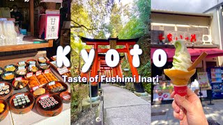 KYOTO Vlog Fushimi Inari Shrine amp Street Food Adventure [upl. by Yclehc205]