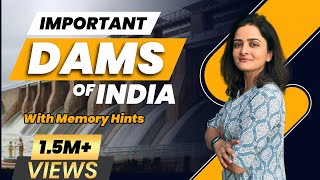 Important Dams of India  Dams In India Tricks In Hindi  Parcham Classes Geography by Richa Maam [upl. by Cresida]