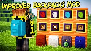 Improved Backpacks Mod  Una Mochila Sencilla  Minecraft 1122 – 1102  Review Español [upl. by Nwadrebma]