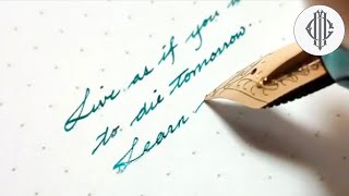 Beautiful Handwriting with Fountain Pen  Fountain Pen Calligraphy [upl. by Cummine]