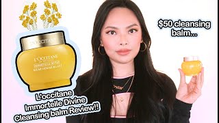 Loccitane Immortelle Divine Cleansing Balm Review [upl. by Valerlan]