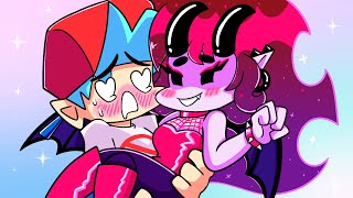 ORIGIN of DEMON GIRLFRIEND Friday Night Funkin Logic  Cartoon Animation [upl. by Poliard459]