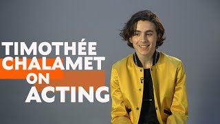 Timothée Chalamet Interview on Acting amp Call Me By Your Name [upl. by Neeuq]