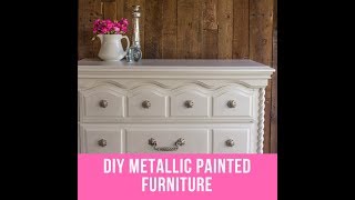 DIY Metallic Painted Furniture  Pearl Effects Tutorial [upl. by Walczak]