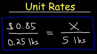 Unit Rates Ratios amp Proportions  Word Problems [upl. by Serrano]