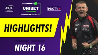 Premier League Darts Highlights  Night 16 [upl. by Ellerahc]