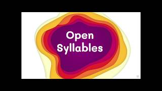 The Six Syllable Types Open Syllables [upl. by Kcered846]