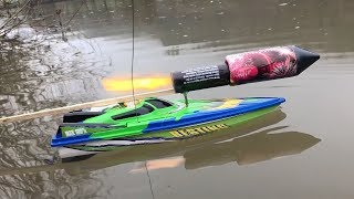 Rocket powered RC Speedboat  Amazing Reaction [upl. by Brita]