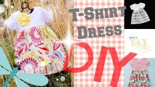 DIY Easy TShirt Dress 2 Minute Tutorials [upl. by Sema]