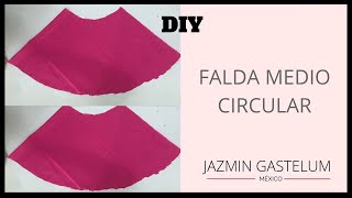 Cómo Hacer la Falda Medio Circular  How To Make Semi Circular Skirt [upl. by Dina]