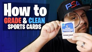 How To Grade amp Clean Your Sports Cards Before Submitting to PSA BGS or SGC sportscards thehobby [upl. by Tichon427]