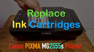 Canon PIXMA MG2555s Ink Cartridge Replacement [upl. by Ardnuasal]