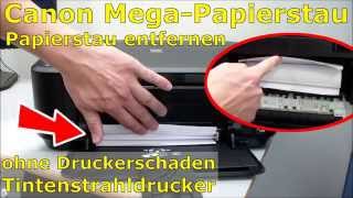 Canon Tintenstrahldrucker MegaPapierstau entfernen MG3550  paper jam FIX [upl. by Assirt]