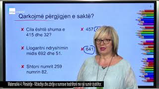 Matematikë 4  Përsëritje Mbledhje dhe zbritje e numrave treshifrorë me një numër dyshifror [upl. by Eadnus]