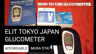 HOW TO USE GLUCOMETER  ELITE TOKYO JAPAN [upl. by Gnek286]