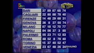 Estrazioni del lotto  Rai 1 12 settembre 1998 [upl. by Leira704]