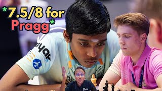 Praggnanandhaa never gives up  Moves 758 at the Global Chess League 2023 [upl. by Adilem435]