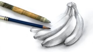 How to Draw a Bunch of Bananas with Pencil the Easy Way [upl. by Zeret919]